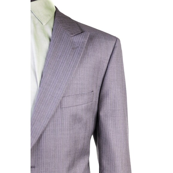 Jones New York Mens Suit Jacket 44L Blazer Gray Pinstripe Business Formal - Picture 5 of 12
